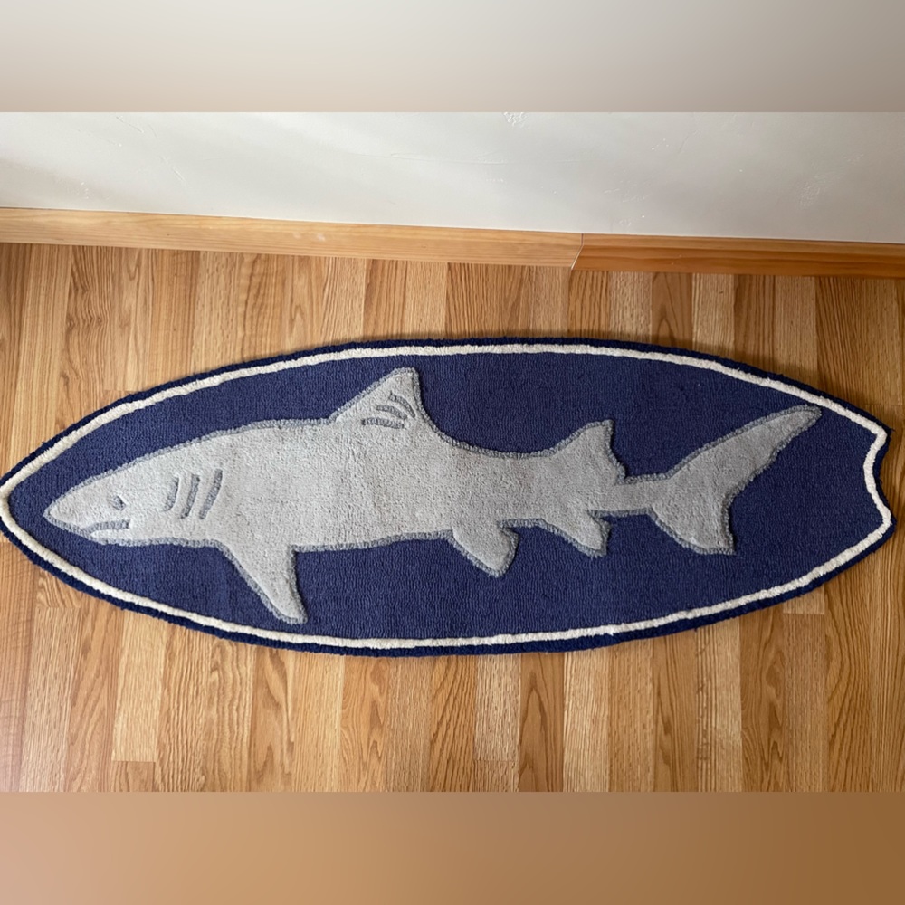 PBK-wool shark rug-gently used